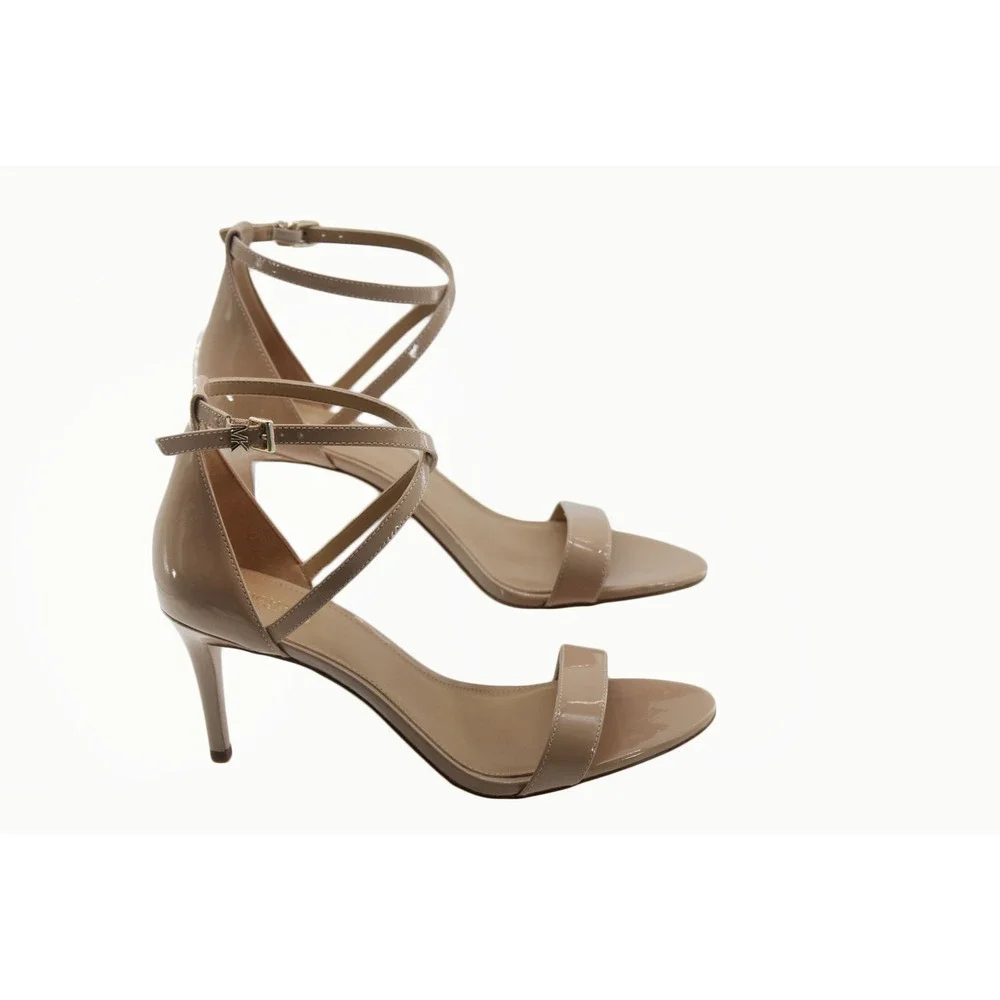 Michael Kors Patent Crisscross Ankle Strap Stiletto Sandals Size 6M 4OF9AVMA1A